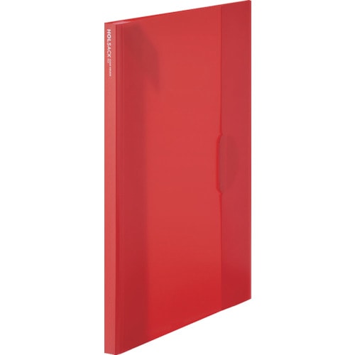 トラスコ中山 キングジム ホルサック Cホルダ-F(透明) 赤 462-8855(ご注文単位1冊)【直送品】