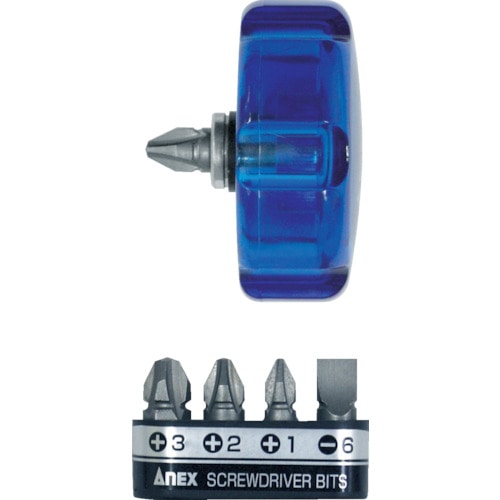 トラスコ中山 アネックス ワイドハンドル超短スタービードライバービット5本組(ご注文単位1セット)【直送品】