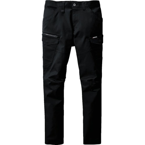 トラスコ中山 バ-トル カーゴパンツ(ユニセックス) 6202-35-S ブラック(ご注文単位1着)【直送品】