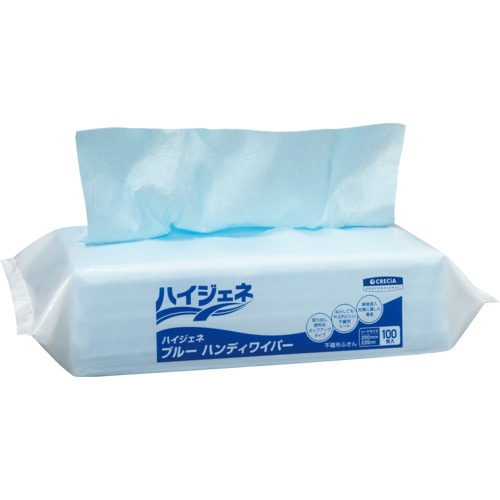 トラスコ中山 クレシア ハイジェネ ブルーハンディワイパー（ご注文単位1ケース）【直送品】