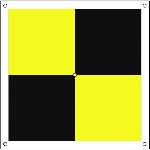 トラスコ中山 グリーンクロス ドローン用対空標識プラス型(黄黒)（ご注文単位1枚）【直送品】