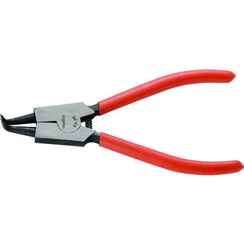 トラスコ中山 TRUSCO スナップリングプライヤー 軸用 Φ1.8 曲爪63型(ご注文単位1個)【直送品】