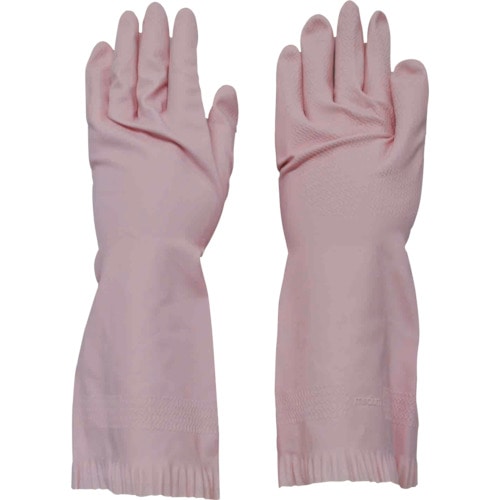 トラスコ中山 ダンロップ 天然ゴム中厚手 裏毛付 M ピンク(ご注文単位1組)【直送品】