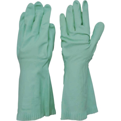 トラスコ中山 ダンロップ 天然ゴム中厚手 裏毛付 L グリーン(ご注文単位1組)【直送品】