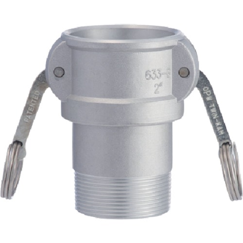 トラスコ中山 トヨックス カムロック カプラー オネジ アルミ 633-BB 1インチ AL(ご注文単位1個)【直送品】