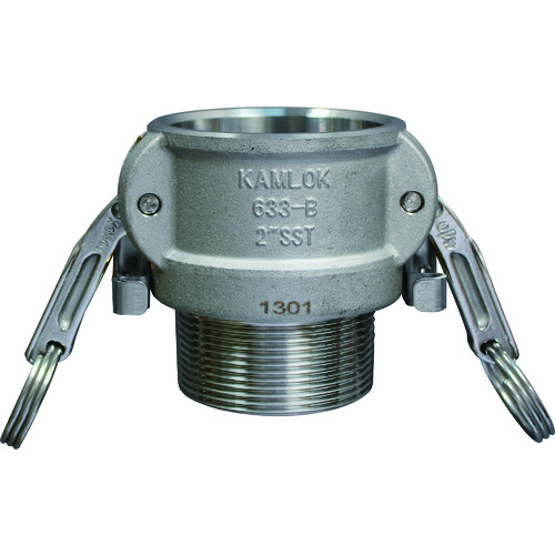 トラスコ中山 トヨックス カムロック ツインロックタイプカプラー オネジ ステンレス 633-BBL 2インチ SST(ご注文単位1個)【直送品】