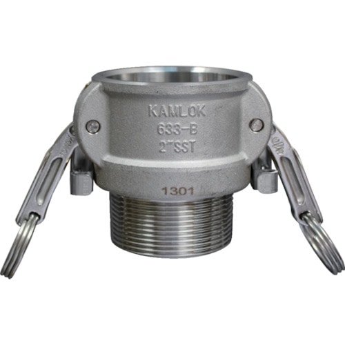 トラスコ中山 トヨックス カムロック ツインロックタイプカプラー オネジ ステンレス 633-BBL 3インチ SST(ご注文単位1個)【直送品】