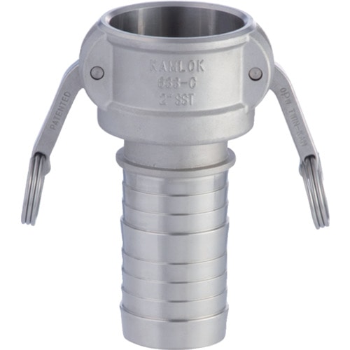 トラスコ中山 トヨックス カムロック カプラー ホースシャンク ステンレス 633-C 2-1/2インチ SST（ご注文単位1個）【直送品】