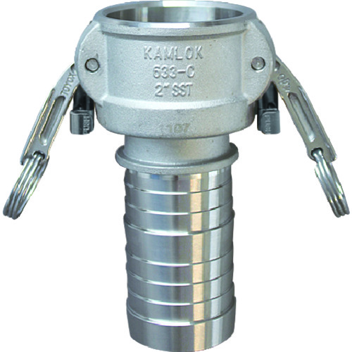 トラスコ中山 トヨックス カムロック ツインロックタイプカプラー ホースシャンク ステンレス 633-CL 2インチ SST(ご注文単位1個)【直送品】