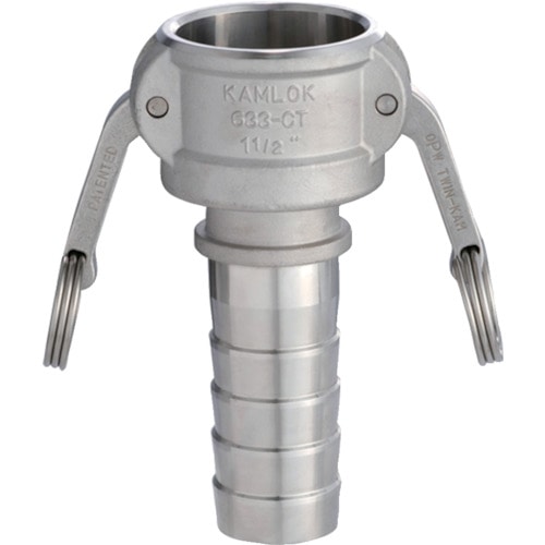 トラスコ中山 トヨックス カムロック カプラー ホースシャンク(細め) ステンレス 633-CT 2-1/2インチ SST(ご注文単位1個)【直送品】