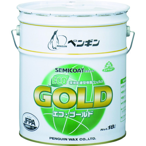 トラスコ中山 ペンギン セミコート エコゴールド 中性樹脂(ご注文単位1缶)【直送品】