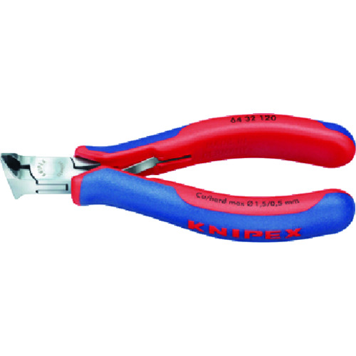 トラスコ中山 KNIPEX 6432-120 エレクトロニクスエンドカッティングニッパー(ご注文単位1個)【直送品】