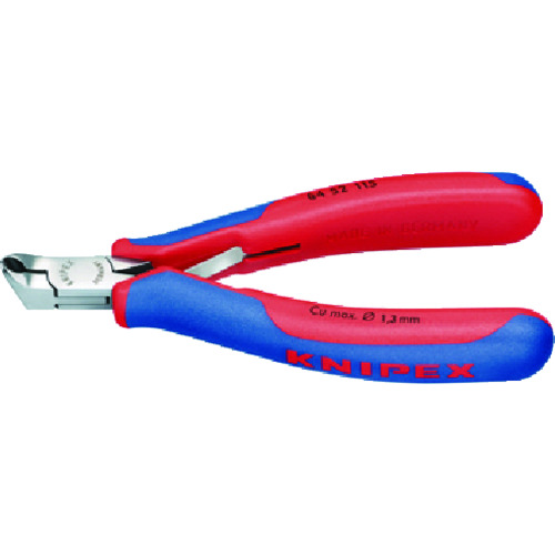 >トラスコ中山 KNIPEX 6452-115 エレクトロニクスエンドカッティングニッパー(ご注文単位1個)【直送品】
