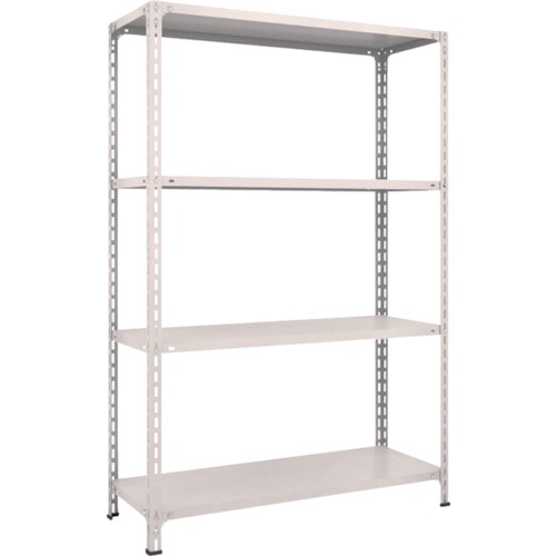 トラスコ中山 TRUSCO スチールラック 軽量棚開放型 W1200XD450XH1800 4段 ネオグレー(ご注文単位1台)【直送品】