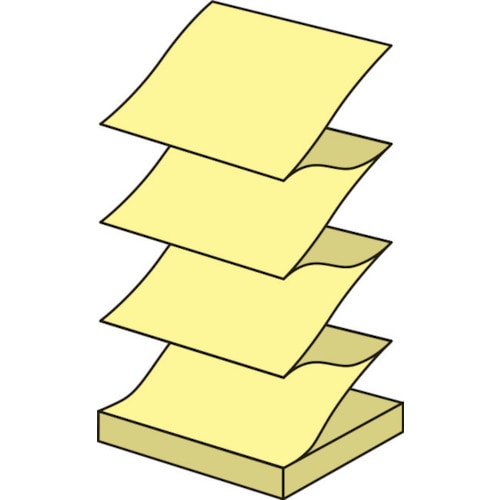 トラスコ中山 3M ポスト・イット 強粘着ポップアップノート 詰替用 イエロー 829-1084(ご注文単位1パック)【直送品】