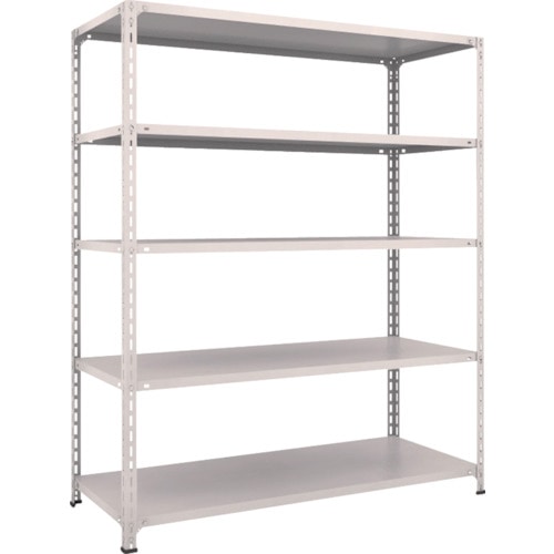 トラスコ中山 TRUSCO スチールラック 軽量棚開放型 W1500XD600XH1800 5段 ネオグレー(ご注文単位1台)【直送品】