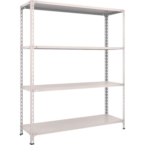 トラスコ中山 TRUSCO スチールラック 軽量棚開放型 W1500X450XH1800 4段 ネオグレー(ご注文単位1台)【直送品】