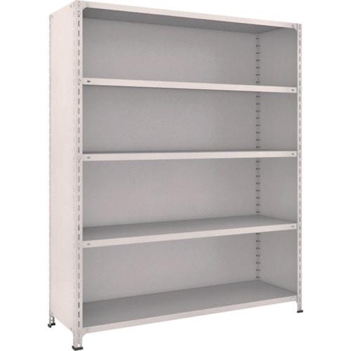 トラスコ中山 TRUSCO スチールラック 軽量棚背板・側板付 W1500X450XH1800 5段 ネオグレー(ご注文単位1台)【直送品】