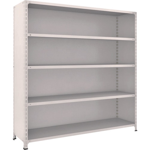 トラスコ中山 TRUSCO スチールラック 軽量棚背板・側板付 W1800XD450X1800 5段 ネオグレー(ご注文単位1台)【直送品】