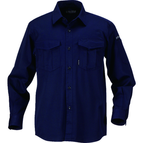 トラスコ中山 カジメイク 6802 TC長袖シャツ ネイビー 3L（ご注文単位1着）【直送品】