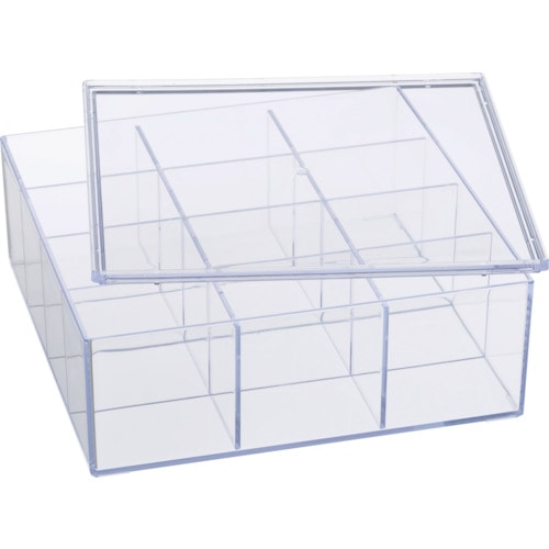 トラスコ中山 蝶プラ ポリスチレンケース デスコBI 12M フタ付(ご注文単位1個)【直送品】