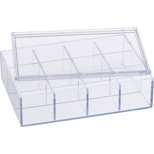 トラスコ中山 蝶プラ ポリスチレンケース デスコBI 12S フタ付(ご注文単位1個)【直送品】