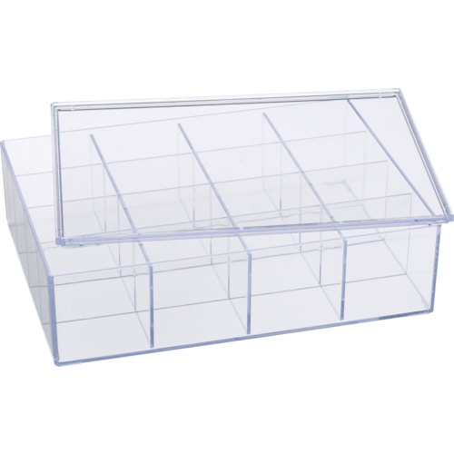 トラスコ中山 蝶プラ ポリスチレンケース デスコBI 16 フタ付(ご注文単位1個)【直送品】