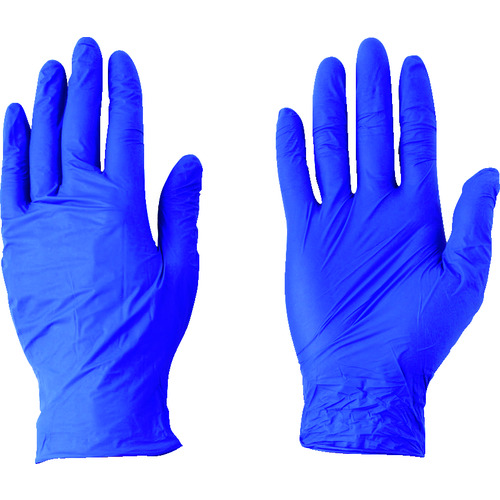 トラスコ中山 クレシア プロテクガード ダークブルー ニトリルグローブ Lサイズ(100枚入)(ご注文単位1箱)【直送品】