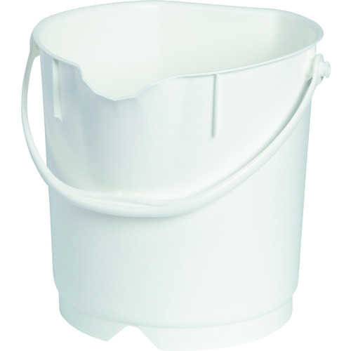トラスコ中山 バーテック バーキュートプラス カラーバケツ 9L 白 BCP-CB9W(ご注文単位1個)【直送品】