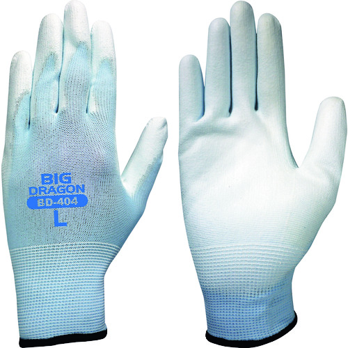 トラスコ中山 富士グローブ ウレタンホワイト10双組BD-404 L(ご注文単位1組)【直送品】