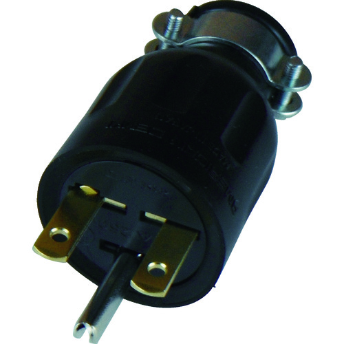 トラスコ中山 アメリカン電機 平刃形 ゴムプラグ 接地2P15A250V(ご注文単位1個)【直送品】