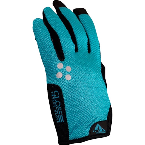 トラスコ中山 TryAnt 人工皮革手袋 716 3D GLOSS PU ターコイズブルー L（ご注文単位1組）【直送品】