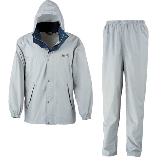 トラスコ中山 カジメイク エントラントレインスーツ2 シルバー 4L(ご注文単位1着)【直送品】