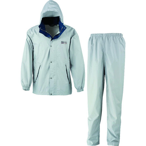 トラスコ中山 カジメイク エントラントレインスーツ2 シルバー M(ご注文単位1着)【直送品】