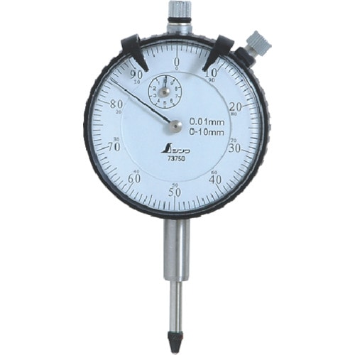 トラスコ中山 シンワ ダイヤルゲージ 標準型0.01mm/10mm(ご注文単位1個)【直送品】