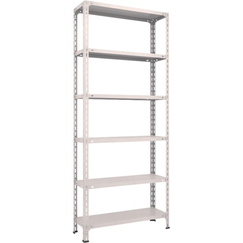 トラスコ中山 TRUSCO スチールラック 軽量棚開放型 W875XD300XH2100 6段 ネオグレー（ご注文単位1台）【直送品】