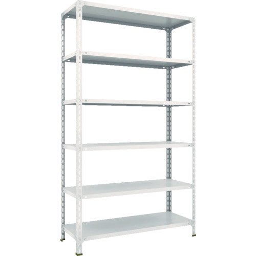 トラスコ中山 TRUSCO スチールラック 軽量棚開放型 W1200XD450XH2100 6段 ネオグレー(ご注文単位1台)【直送品】