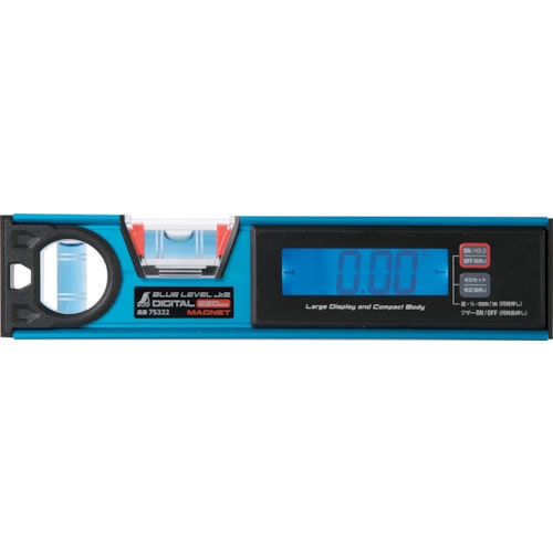 トラスコ中山 シンワ ブルーレベル Jr. 2 デジタル220mm 防塵防水 マグネット付(ご注文単位1個)【直送品】