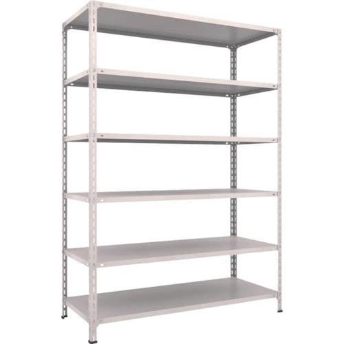 トラスコ中山 TRUSCO スチールラック 軽量棚開放型 W1500XD600XH2100 6段 ネオグレー(ご注文単位1台)【直送品】