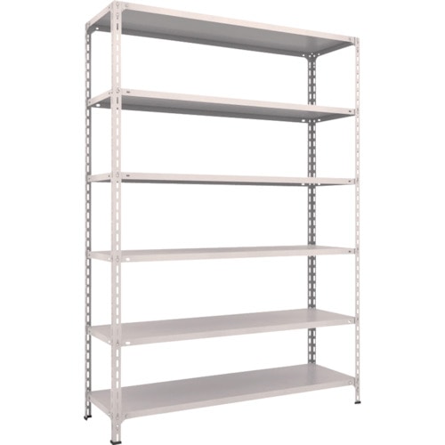 トラスコ中山 TRUSCO スチールラック 軽量棚開放型 W1500XD450XH2100 6段 ネオグレー(ご注文単位1台)【直送品】
