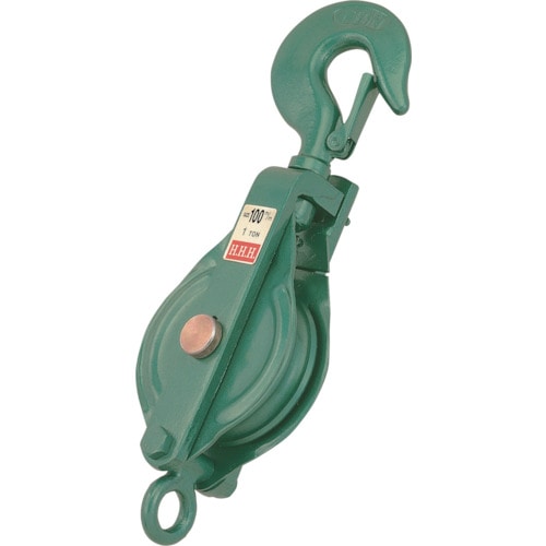 トラスコ中山 HHH 強力型滑車一車スナッチ フック型75mm(ご注文単位1個)【直送品】