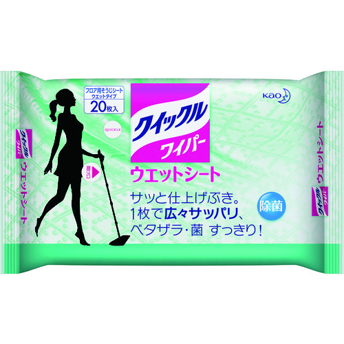 トラスコ中山 Kao クイックルワイパー ウエットシート 20枚入(ご注文単位1個)【直送品】