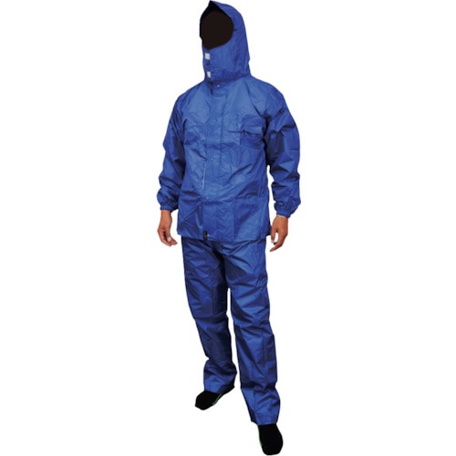 トラスコ中山 トオケミ ニューバリューレインスーツ ネイビーM（ご注文単位1枚）【直送品】