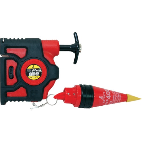トラスコ中山 シンワ ハンディ下げ振り Pro 自動巻赤 スイピタ400g付(ご注文単位1個)【直送品】