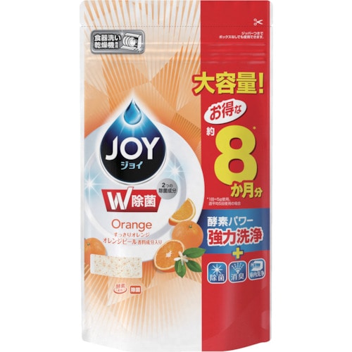 トラスコ中山 P&G ジョイ 食洗器用 W除菌 オレンジピール成分入り つめかえ 特大 930g(ご注文単位1本)【直送品】