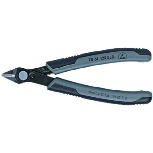 トラスコ中山 KNIPEX エレクトロニクス スーパーニッパー 125mm 831-4536(ご注文単位1個)【直送品】
