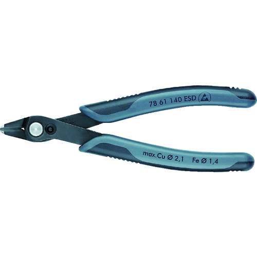 トラスコ中山 KNIPEX エレクトロニクス スーパーニッパー 140mm 116-1093(ご注文単位1個)【直送品】