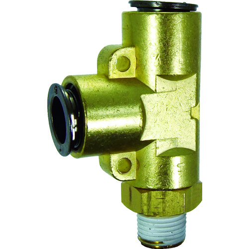 トラスコ中山 チヨダ チューブ継手 フジメイルランティ(金属) 8mm・R1/8（ご注文単位1個）【直送品】