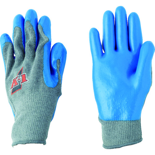 トラスコ中山 川西 ビニール背抜き手袋 重作業用手袋 K-1 ブルー フリー(ご注文単位1組)【直送品】