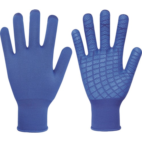 トラスコ中山 福徳 すべり止め手袋 バージョンアップ吸ちゃん ネイビー M(ご注文単位1組)【直送品】